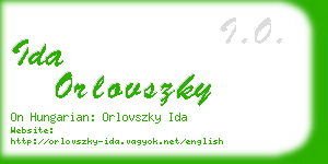 ida orlovszky business card